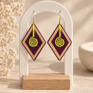 Aretes Espiral Morado